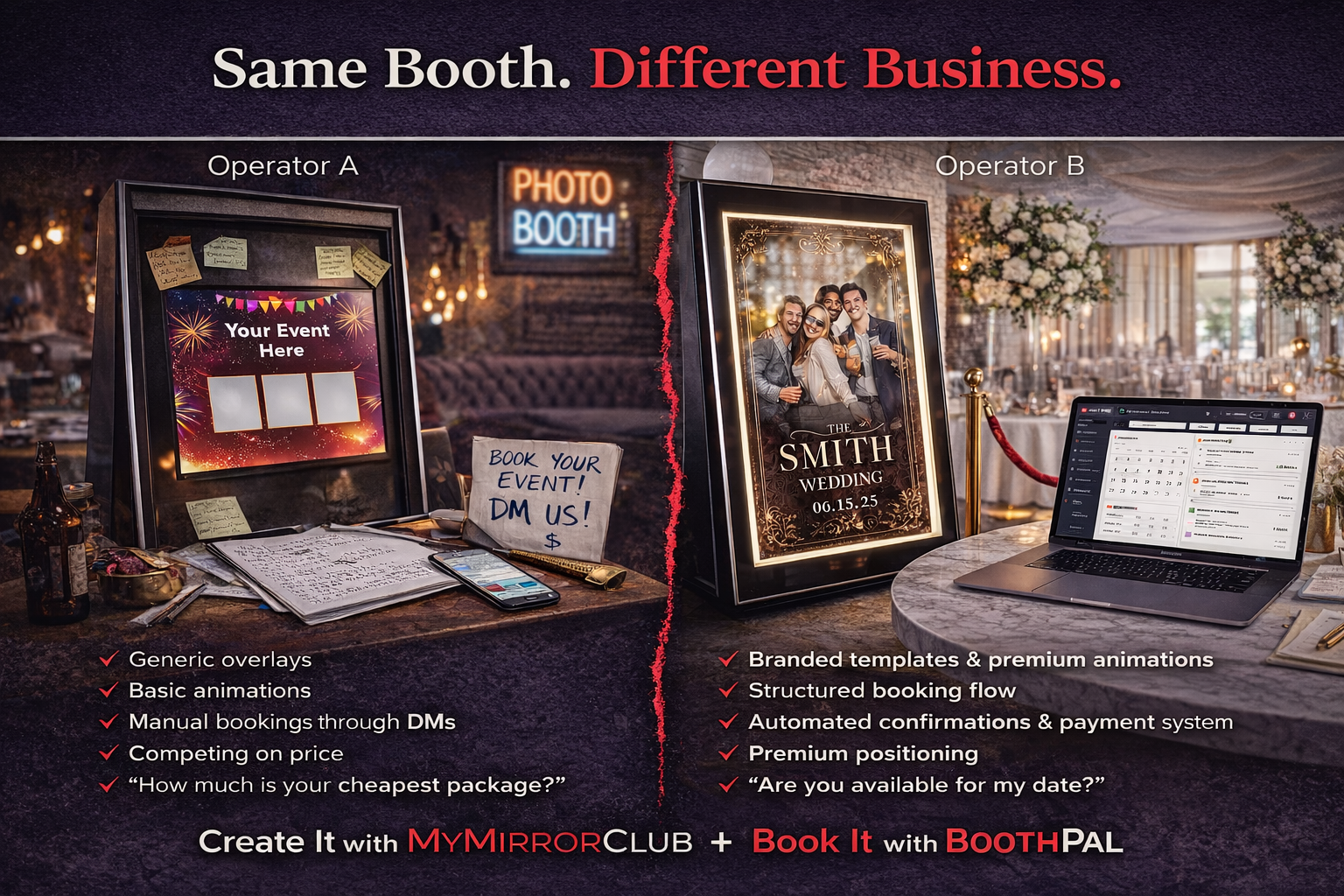 Same booth. Different business