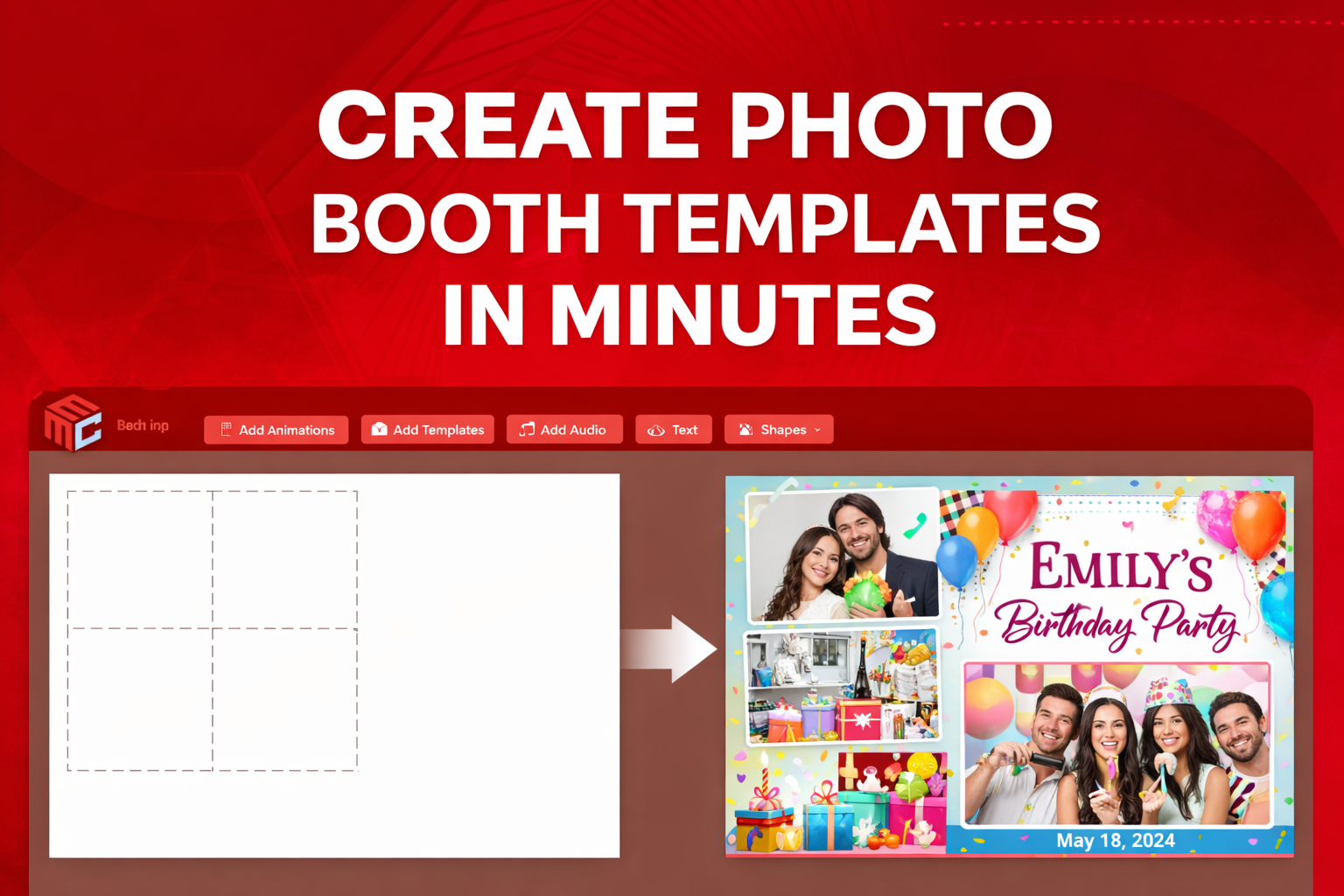 How to Create a Photo Booth Template in Minutes with MyMirrorClub
