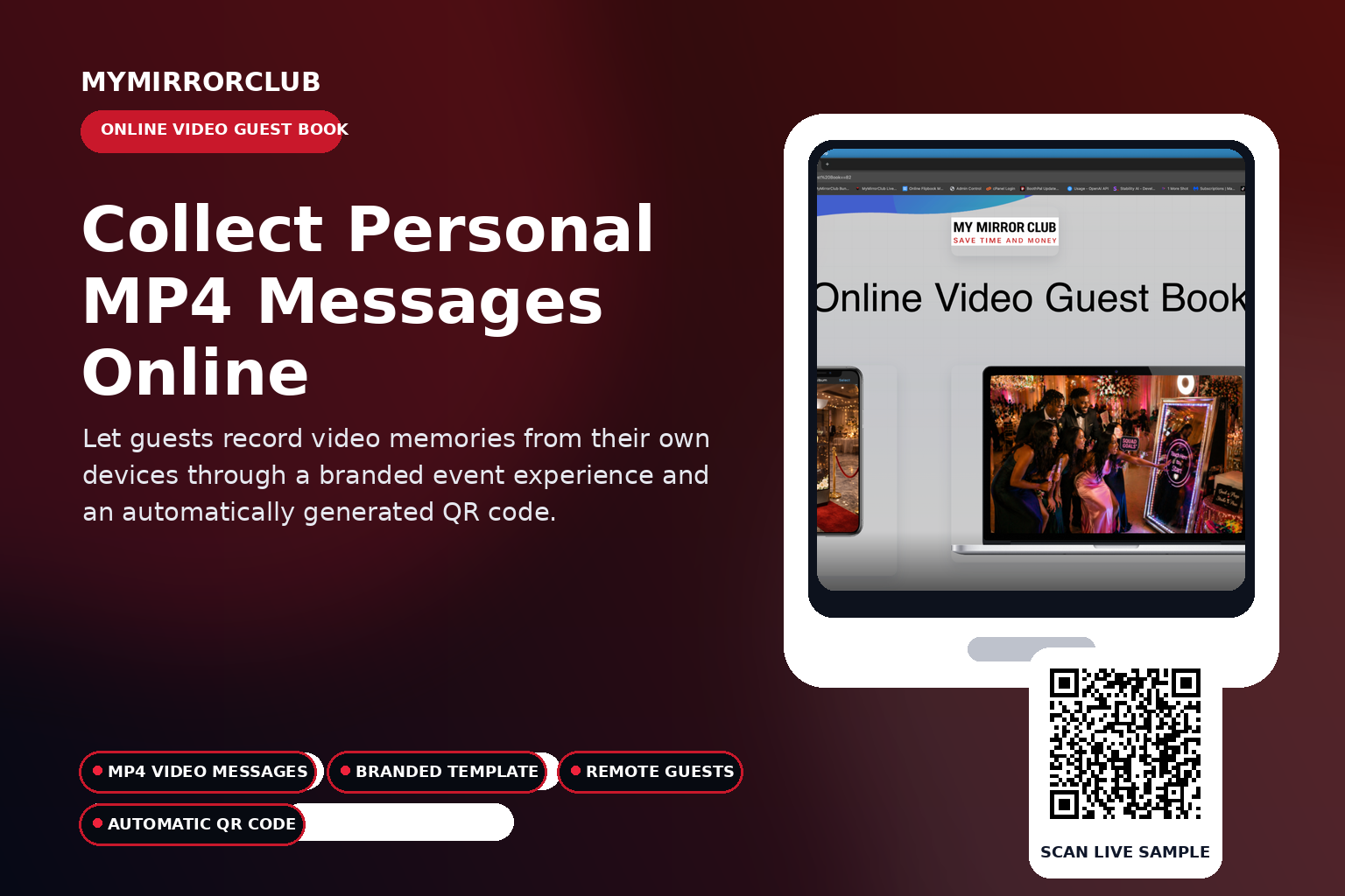 Online Video Guest Book for Events: Collect Personal MP4 Messages